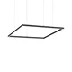 Ideal Lux - LED luster na sajli ORACLE SLIM LED/44W/230V 3000K 70x70 cm crna