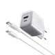 Moxom mx-hc206 Kucni punjac 18w fast pd 20w type c na lightning sivi ( P1255 )