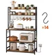 Songmics Kuhinjska polica 40x100x170 cm rjava
