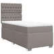 Vidaxl Box spring postelja z vzmetnico taupe 90x190 cm blago
