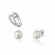 JwL Luxury Pearls Moderni komplet pozlačenih uhanov (1x uhan, 2x uhan s kamenčkom) JL0808