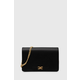 Kožna torba Elisabetta Franchi boja: crna