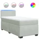 Vidaxl Box spring postelja z vzmetnico svetlo siv 90x190 cm žamet