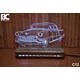 Black Cut 3D Lampa Bela
