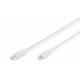 USB charger/data cable, Lightning - USB-C M/M, 1.0m, PVC, MFI, white