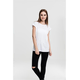 Womens T-shirt with extended shoulder white