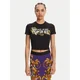 Versace Jeans Couture Majica 78HAHC05 Črna Slim Fit