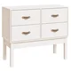 Vidaxl Konzolna omarica bela 90x40x78 cm trdna borovina