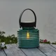 Sirius LED-sončna svetilka Aston Jar, višina 16 cm, zelena/rjava, IP44 - zelena, rjava, črna - Steklo