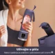 HOME & MARKER® Prenosni blender za smoothie 450 ml, 8 rezil, USB polnjenje 1300 mAh, 3 hitrosti, brezžični mini mešalnik | BLENDGO