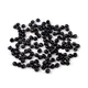 Kapljice iz plastičnih kroglic, imitacija rokajla 4,7x5,3 mm - črne (10 g)