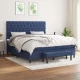 Krevet s oprugama i madracem plavi 160x200 cm od tkanine
