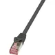 LogiLink RJ45 omrežni kabel CAT 6A S /FTP [1x RJ45 konektor - 1x RJ45 konektor] 1 m črna LogiLink