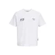 JACK & JONES Majica vinsko rdeča / črna / bela