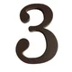 Walteco Številka Number 3, 180 mm, plastic brown