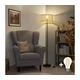 Brilagi - LED stojeća lampa CERIA 1xE27/40W/230V, prečnik 40 cm, bambus/crna