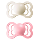 bibs ortodontska duda supreme silicone ivory & baby pink