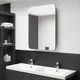 LED kupaonski ormarić s ogledalom sivi 60 x 11 x 80 cm