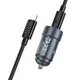 Hoco Avtomobilski polnilnik Hoco USB-C QC3.0 PD 30 W + kabel USB-C na Lightning Z57, siv