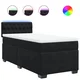 Vidaxl Box spring postelja z vzmetnico črn 90x190 cm žamet