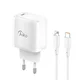 Konfulon Kućni punjač JK91+DC66 PD20W sa PD kablom Type C na iPhone lightning, Beli