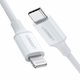 UGREEN kabl, Tip C - Lightning, 1m, Beli, 3A