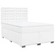 vidaXL vidaXL Box spring postelja z vzmetnico bel 160x200 cm umetno usnje, (21310708)