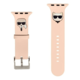 Karl Lagerfeld silikonski pašček za uro za Apple Watch 42/44/45 mm - Heads - roza - KLAWLSLCKP