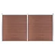 vidaXL Vrtna ograja WPC 353x186 cm rjava