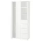 LASTARE Garderobni sestav, bela, 100x42x201 cm