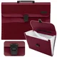 slomart Organizator za dokumente LEAN, bordo, A4, harmonika, 13 predalov