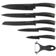 KINGHOFF Set kuhinjskih noževa KH1611 6/1 crni
