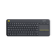 Logitech K400 Plus Tastatura, Bežična, US, Mini, Crna