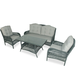 Hanah Home HANAH HOME Lady Sofa - Grey vrtna sedežna garnitura, (21065273)