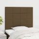vidaXL Posteljno vzglavje 2 kosa temno rjav 80x5x78/88 cm blago