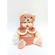 MAISON ADORABLE Novogodišnji plišani Sneško Belić 30 cm, Belo- roze