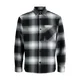 JACK & JONES Srajca JJEJACKSON siva / antracit / bela