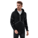 OMBRE Moški pulover z zadrgo VETA črne barve MDN120957 L