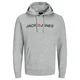JACK & JONES Majica JJECorp svetlo siva / mandarina / črna