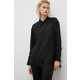 Košulja Birgitte Herskind za žene, boja: crna, relaxed, s klasičnim ovratnikom