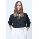 Trend Alaçati Stili Bluza črna