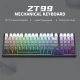 mehanička zicna tastatura ZIFRIEND ZT99 sivo crna (sivi switch)
