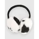A.LAB Cow Print Earmuffs Beanie white