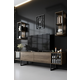 Hanah Home HANAH HOME Chrome Line Set - Walnut, Black garnitura pohištva za dnevno sobo, (20815899)