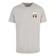Mister Tee Majica Azurro Italia svetlo siva
