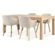 KORSKRO D200/326 sto natur hrast + 4 ADSLEV stolice bež