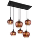 Globo 15548-6HG - Luster na sajli MAXY 6xE27/40W/230V u bakarnoj boji