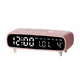 INF Večnamenska LED digitalna budilka s temperaturo in nočno lučko Pink, (5000562895)