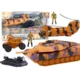 slomart Vojaški set LEAN TOYS: tenk, helikopter, padalec, zvoki