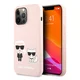Maska Karl Lagerfeld Silicone Case Karl&Choupette za iPhone 13 Pro Light, Roze